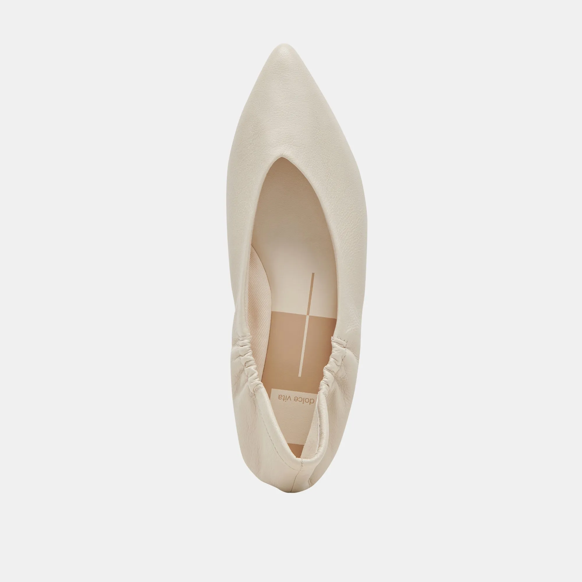 NADAV BALLET FLATS IVORY LEATHER