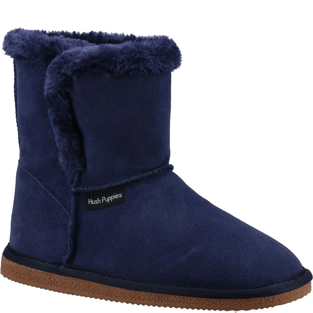 Navy Ashleigh Bootie Slippers