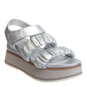 SENSOR in SILVER Platform Sandals