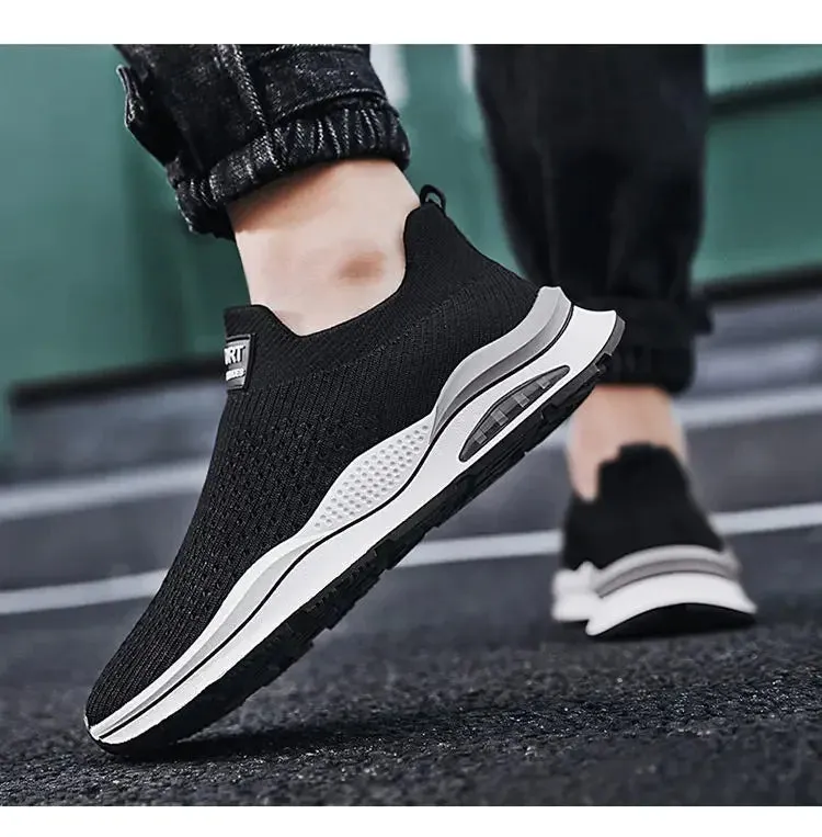 Slip on comfy walking mesh shoes