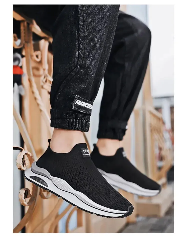 Slip on comfy walking mesh shoes