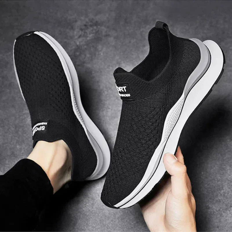 Slip on comfy walking mesh shoes