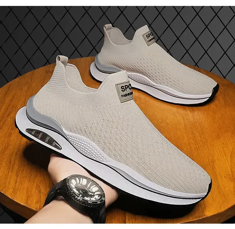 Slip on comfy walking mesh shoes