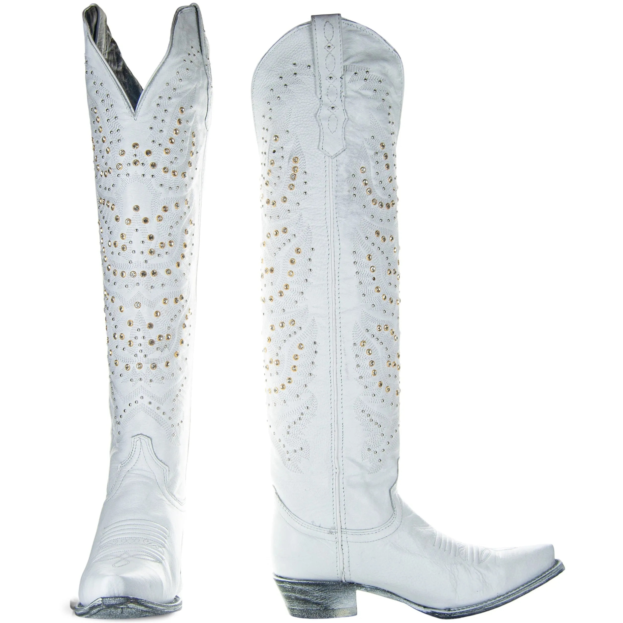 Soto Boots Womens Tall White Cowgirl Boots M50061