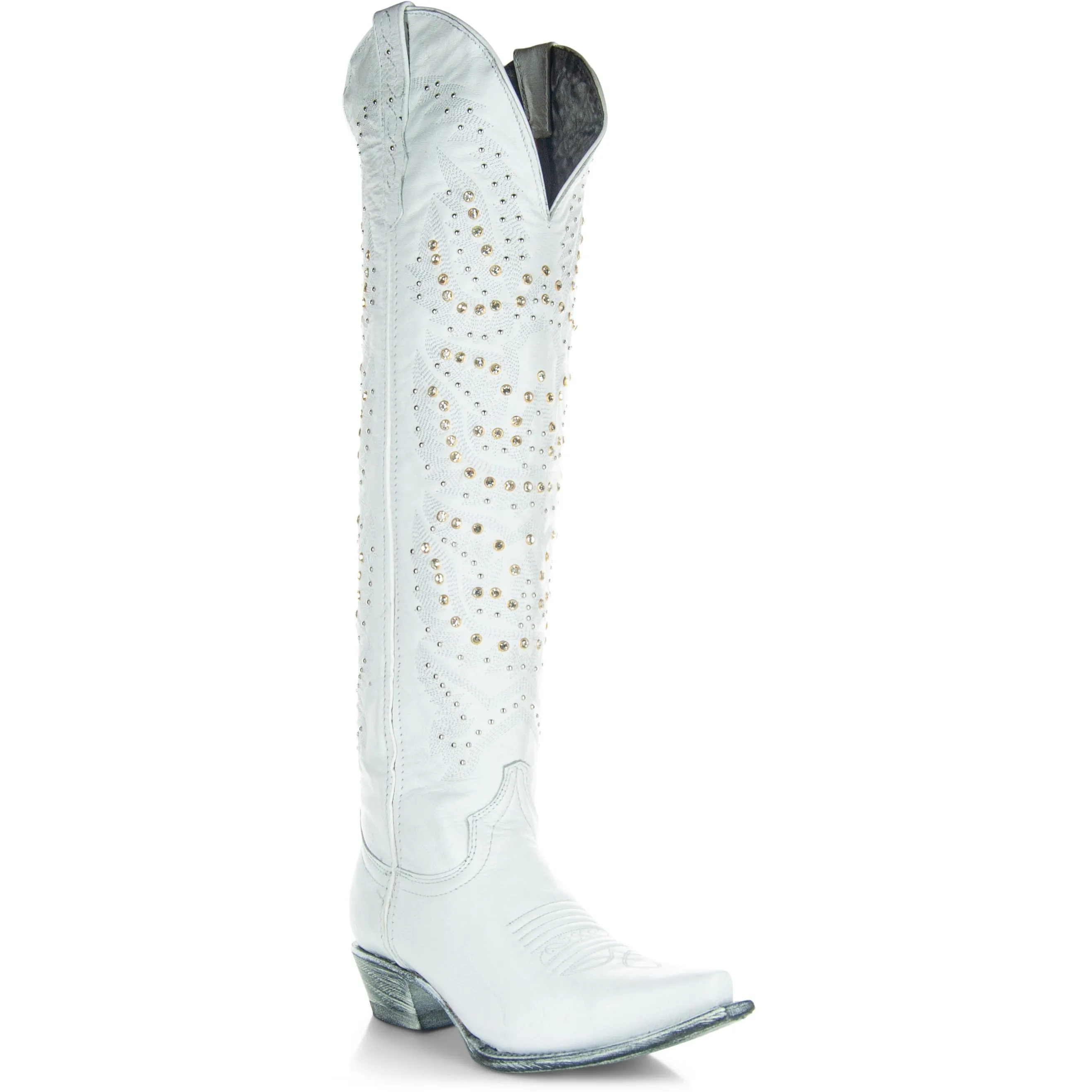 Soto Boots Womens Tall White Cowgirl Boots M50061