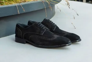 Suede Lace-Up Shoe Black