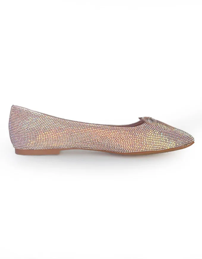 Terina Flats Silver Nude Jewels