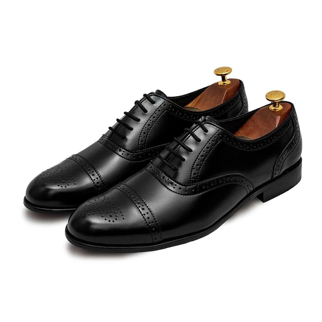 TERRY- BLACK BROGUE LACE UP