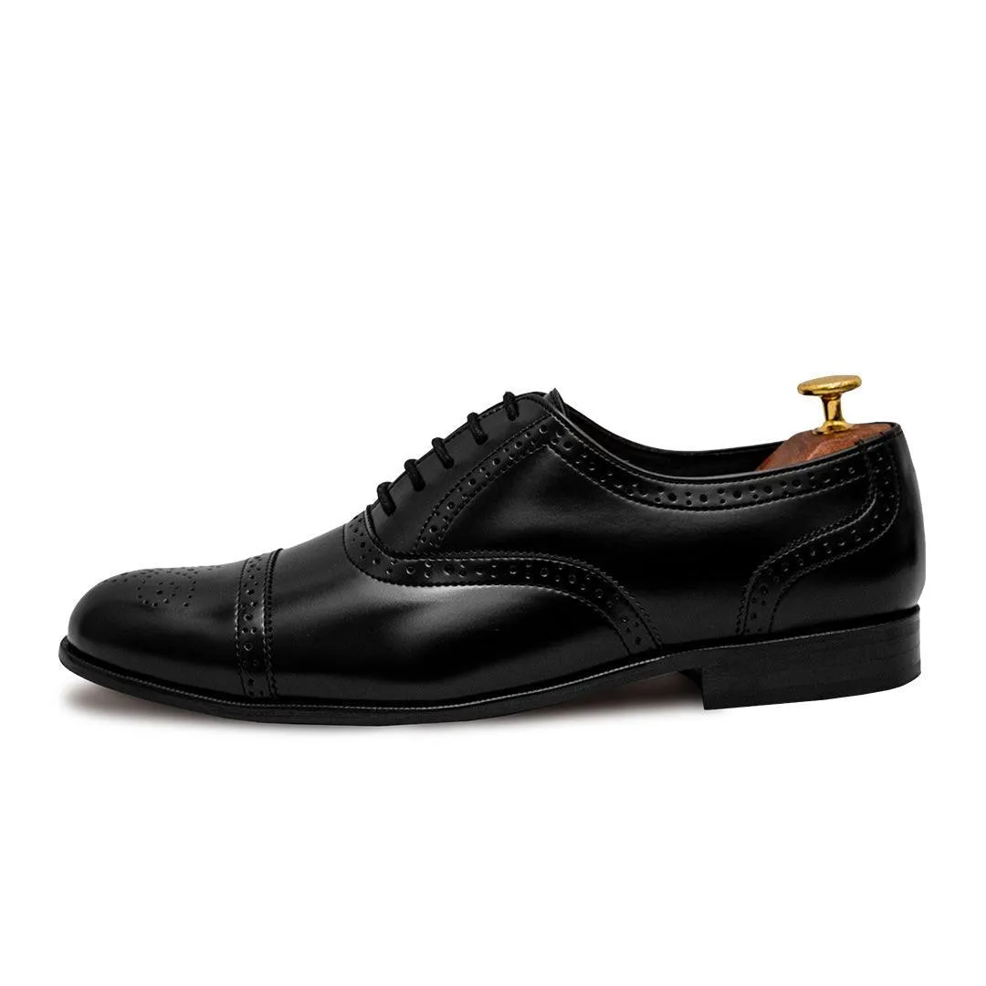 TERRY- BLACK BROGUE LACE UP