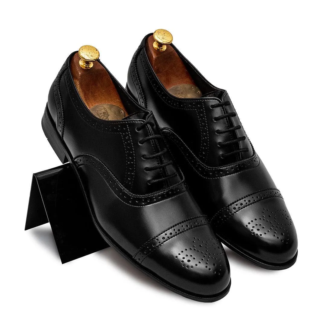 TERRY- BLACK BROGUE LACE UP