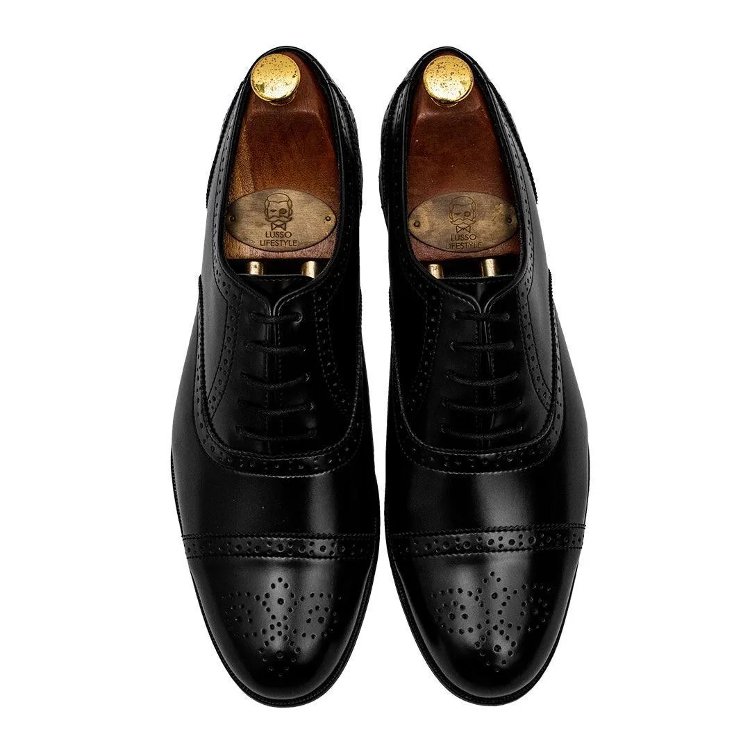 TERRY- BLACK BROGUE LACE UP