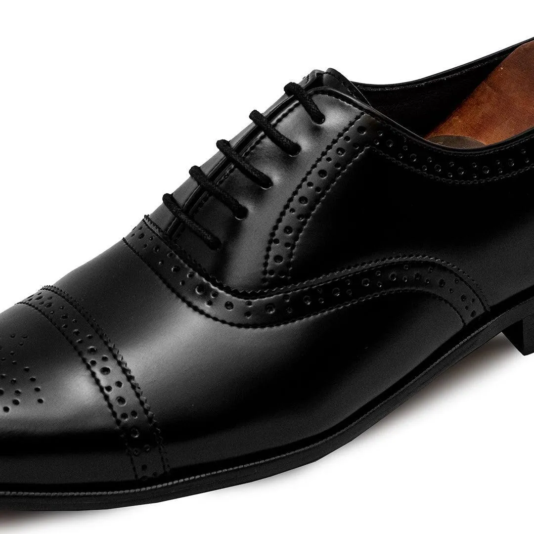 TERRY- BLACK BROGUE LACE UP