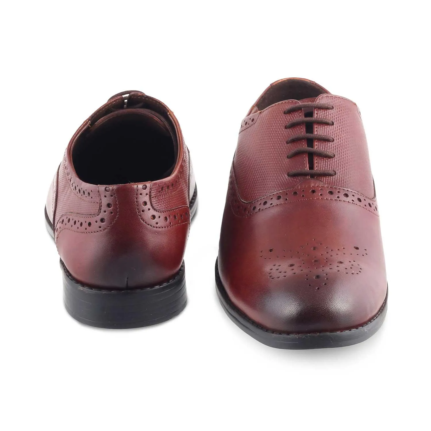 The Cerob Tan Men's Oxford Brogue Lace Ups Tresmode