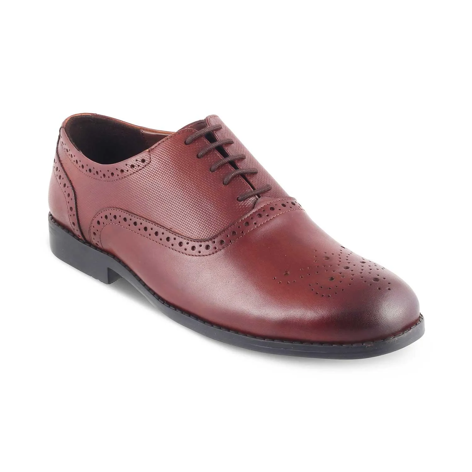 The Cerob Tan Men's Oxford Brogue Lace Ups Tresmode