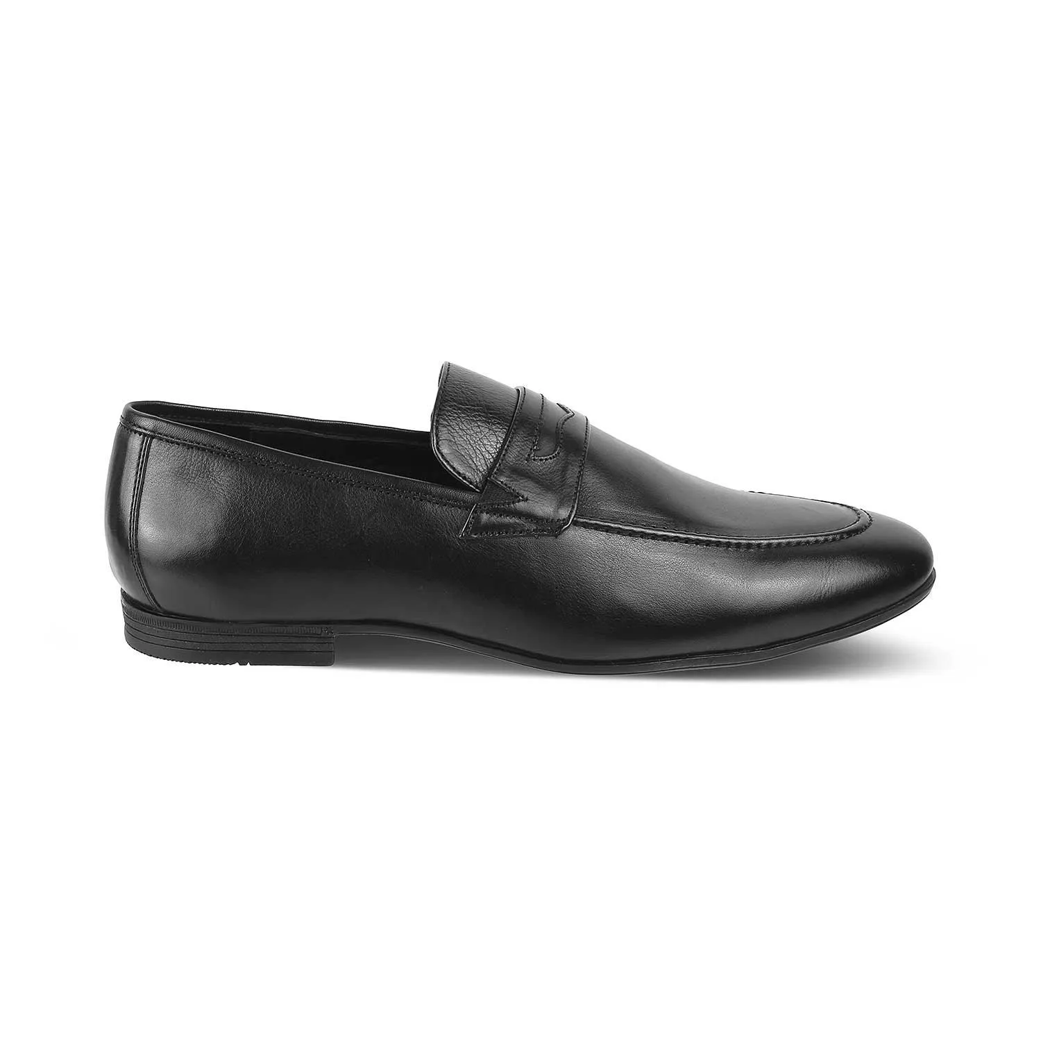 The Penloaf Black Men's Leather Loafers