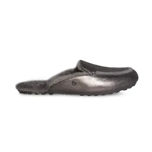 UGG Lane Metallic Gunmetal Slippers - Women's