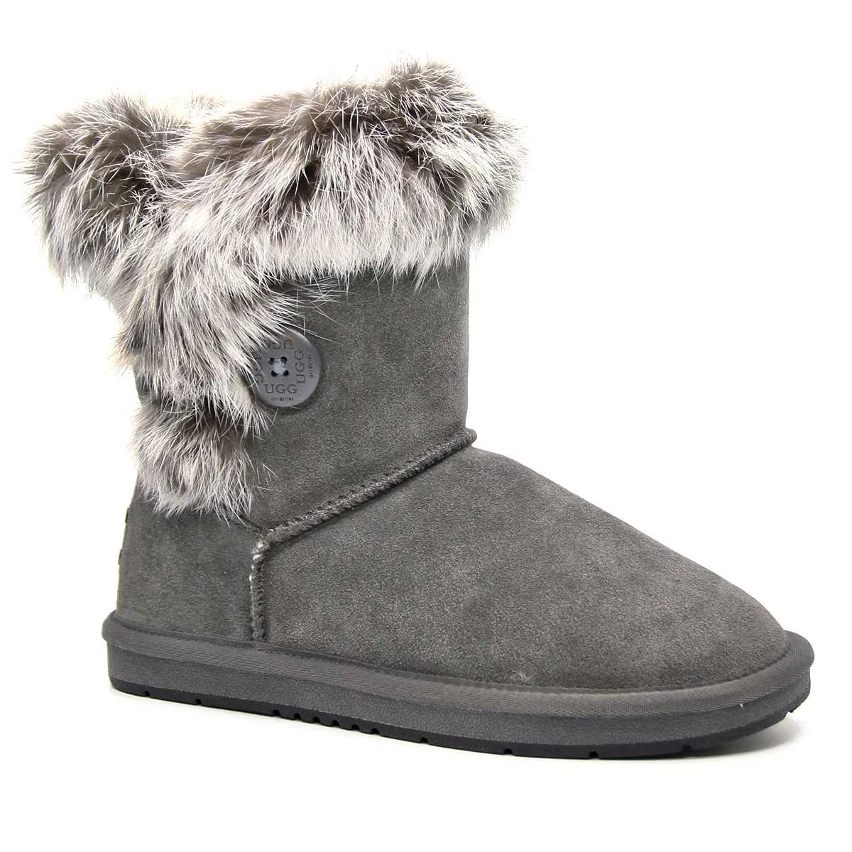 UGG Short Button Fur Boots