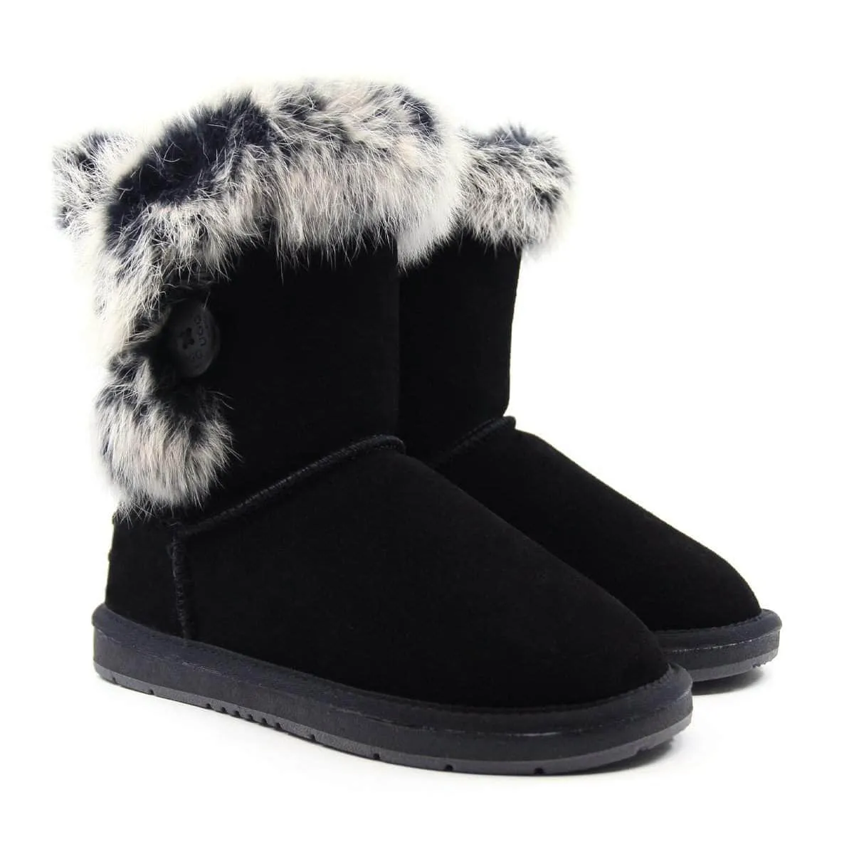 UGG Short Button Fur Boots