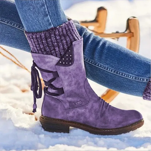 Vegan Leather Winter Cowboy Boots for Women | Ideal for Winter