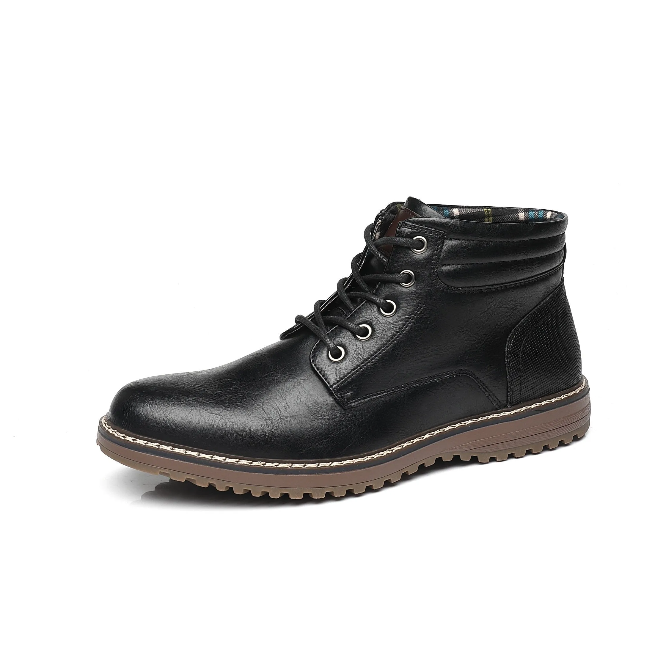 West Louis™ Luxury Handmade Leather Office Ankle Boots